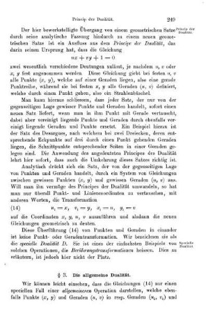 § 3. Die allgemeine Dualität.