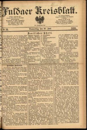 Ausgabe vom Donnerstag, den 30. Juni 1898.
