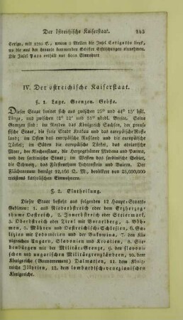 IV. Der östreichische Kaiserstaat