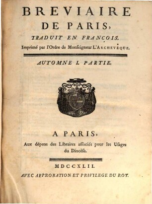 Breviaire De Paris, 5. Automne ; 1