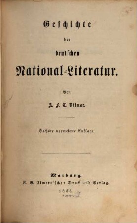 Geschichte der deutschen National-Literatur