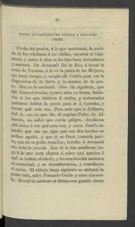 Venida De Gerónimo De Aguilar A Fernando Cortes