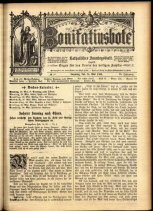 Erste Ausgabe vom Sonntag, den 24. Mai 1903.