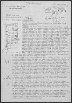 Neubulach mit Altbulach, Liebelsberg und Oberhaugstett: Visitationsbericht mit Pfarrbericht 1964