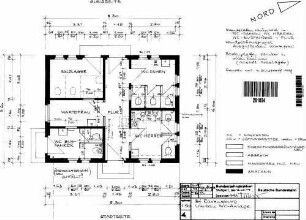 Ravensburg: Nebengebäude Abortgebäude Grundriss Deckblatt zu 404d1/8