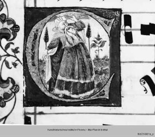 Antiphonar A : Historisierte Initiale C: Alttestamentarische Person