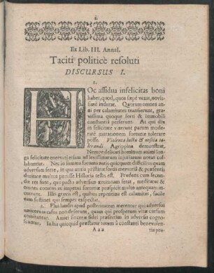 Discursus I. - Discursus Politicus II.