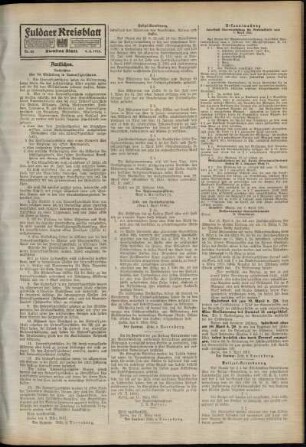 Zweite Ausgabe vom Freitag, den 09. April 1915.