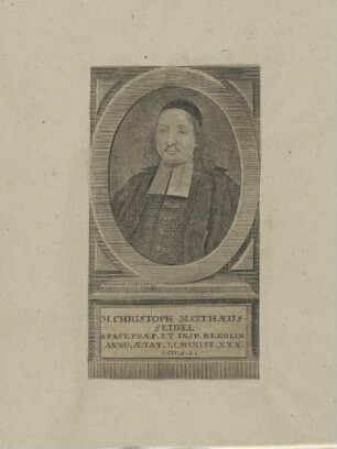 Bildnis des Christoph Mattaeus Seidel