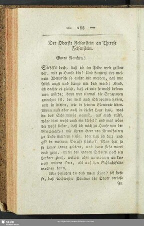 Der Oberste Felsenstein an Therese Felsenstein