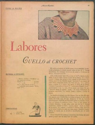 Labores : Cuello al crochet