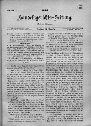 No. 47. 21. November 1874