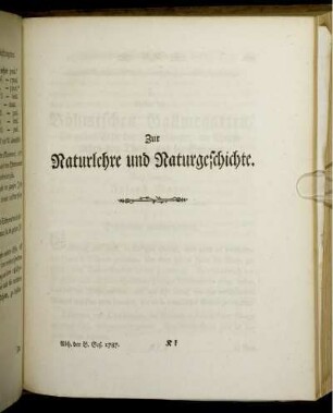 Zur Naturlehre und Naturgeschichte.