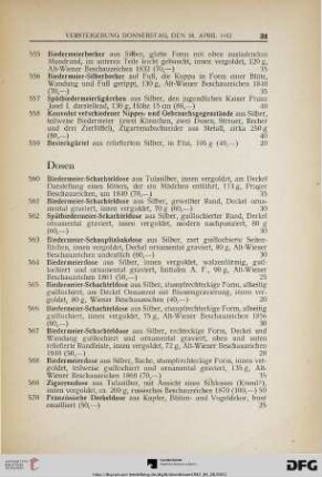 Dosen (Nr. 560-593)