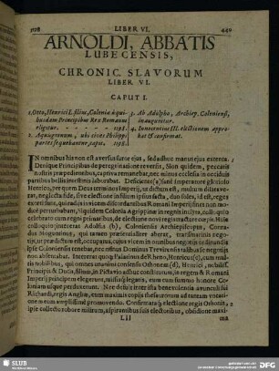 Arnoldi, Abbatis Lubecensis, Chronic. Slavorum Liber VI.