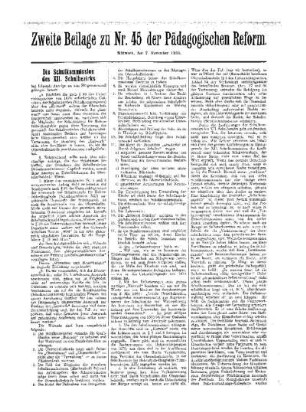 Die Schulkommission des XII. Schulbezirks : zweite Beilage zu Nr. 45 der Pädagogischen Reform