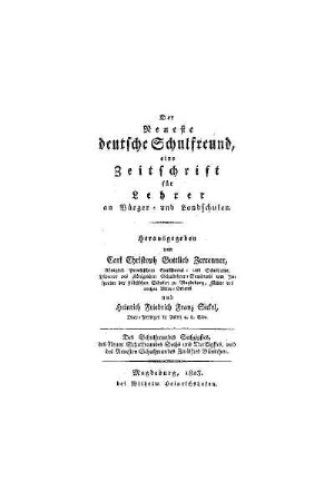 12: Der neueste deutsche Schulfreund - 1823