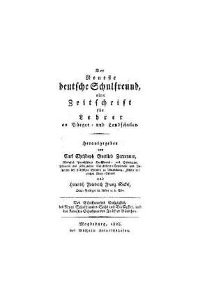 12: Der neueste deutsche Schulfreund - 1823