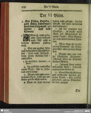 Der VI Psalm