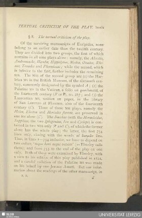 § 8, The textual criticism of the play