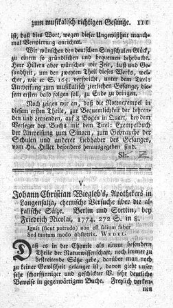 Chemische Versuche über die alkalische Salze.
