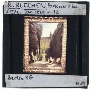 Blechen, Im Park der Villa d'Este
