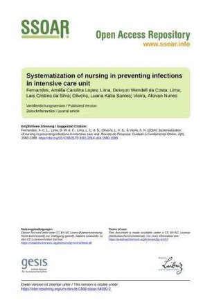 Systematization of nursing in preventing infections in intensive care unit