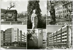 Dresden. Straße der Befreiung (Hauptstraße), Platz der Einheit (Albertplatz), 5-tlg.