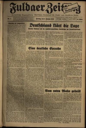 Ausgabe vom Freitag, den 08. Januar 1937.