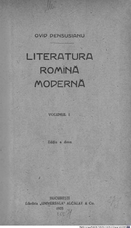 Literatura romînă modernă. Volumul 1, Şcoala latinistă - Inceputurile literaturei poetice - Cei din urmă crnoicari - Indrumări nouă în Muntenia şi Moldova