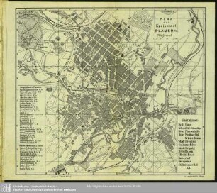 Plan der Kreisstadt Plauen