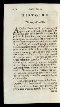 Histoire. Du Roy d'Aad.