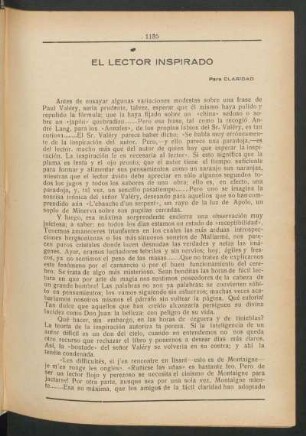 El lector inspirado