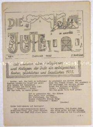 Hektografierte Zeitung der KPD Hamburg-Harburg für die Beschäftigten der Jute-Spinnerei u.a. mit einer Jahresbilanz der Parteiarbeit und zum Parteitag
