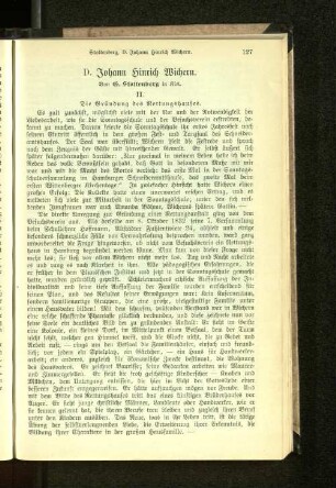 D. Johann Hinrich Wichern. II.