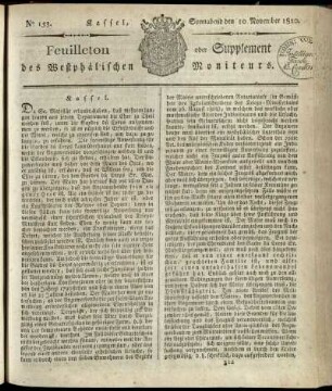 No. 153, Sonnabend den 10. November 1810