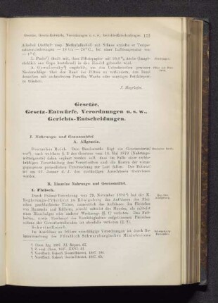 Gesetze, Gesetz-Entwürfe, Verordnungen u.s.w., Gerichts-Entscheidungen