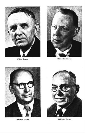 Walter Frahm, Hans Dreckmann, Wilhelm Sielke, Wilhelm Eggert