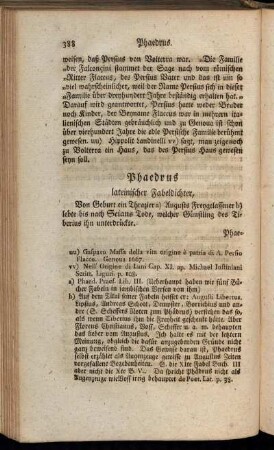 Phaedrus lateinischer Fabeldichter, [...]