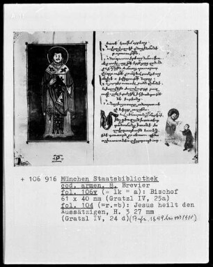 Brevier — Heiliger Bischof, Folio 106verso