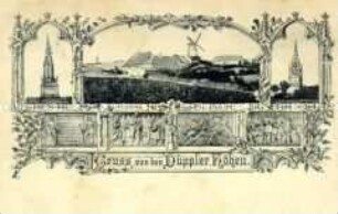 Postkarte zur Erinnerung an die Schlacht auf den Düppeler Höhen