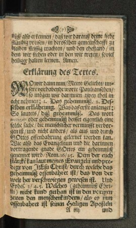 Erklärung des Textes.