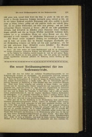 ¬Ein¬ neues Anschauungsmittel für den Rechenunterricht