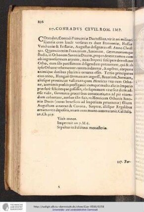 117. Conradus CXVII. Rom. Imp.