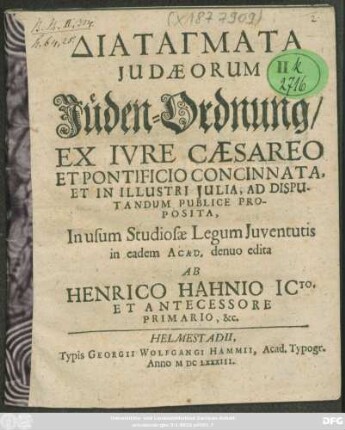 Diatagmata Judaeorum