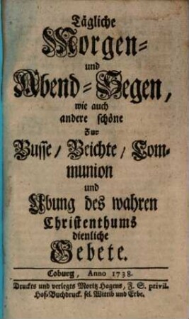 Tägliche Morgen- und Abend-Segen