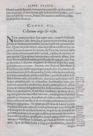 Caput VII. Cellarum origo & usus.