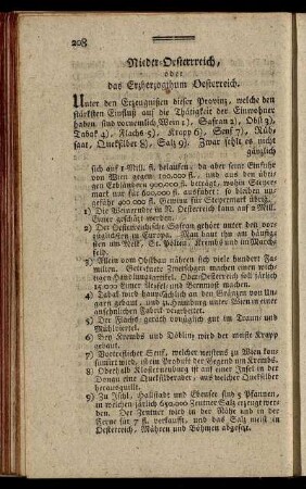 Nieder-Oesterreich, oder das Erzherzogthum Oesterreich.