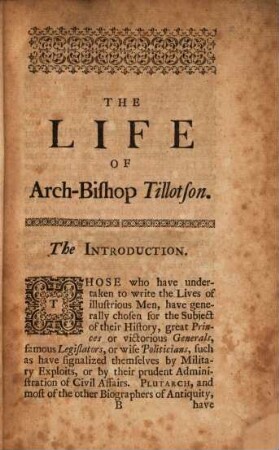 The life of John Tillotson, Arch.-Bishop of Canterbury