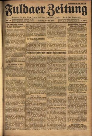 Ausgabe vom Samstag, den 14. Mai 1927.